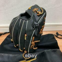 Mizuno pro Glove Baseball Infielder Black for Right throw with official Case