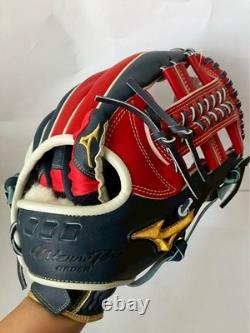 NEW Mizuno pro 11.5 Infield Right Blue Red Custom Order HAGA Japan