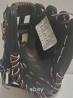 NEW Right Handed ZETT Pro Japan Steerhide 11.5 inch Infielder Glove Black