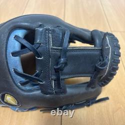 NIKE Pro Gold Baseball Glove Infielder RHT Black/Blue Softball Used