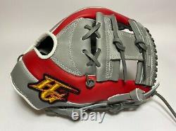 New Hi-Gold Pro Order 11.5 Infield Baseball Glove Grey Red RHT H-Web Japan