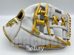 New Hi-Gold Pro Order 11.5 Infield Baseball Glove Pure White Gold H-Web RHT