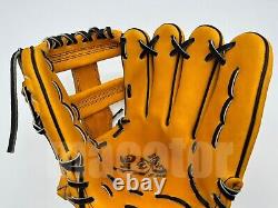 New SSK Black Soul 12 Infield Baseball Glove Black Tan Cross RHT Japan Pro NPB