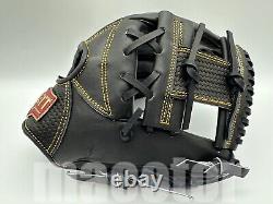 New ZETT Pro Model 11.25 Infield Baseball Glove Black H-Web RHT NPB Japan SS