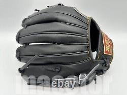 New ZETT Pro Model 11.25 Infield Baseball Glove Black H-Web RHT NPB Japan SS