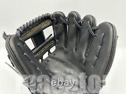 New ZETT Pro Model 11.25 Infield Baseball Glove Black H-Web RHT NPB Japan SS