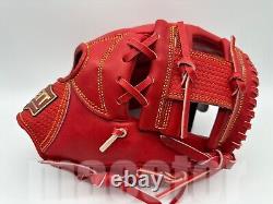 New ZETT Pro Model 11.25 Infield Baseball Glove Red H-Web RHT NPB Japan SS