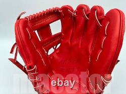 New ZETT Pro Model 11.25 Infield Baseball Glove Red H-Web RHT NPB Japan SS