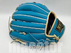 New ZETT Pro Model 11.5 Infield Baseball Glove Macaron Blue Cream RHT H-Web