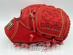 New ZETT Pro Model 11.5 Infield Baseball Glove Red RHT NPB Japan