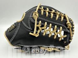 New ZETT Pro Model 11.75 Infield Baseball Glove Black Cream RHT Japan T-Web