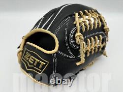 New ZETT Pro Model 11.75 Infield Baseball Glove Black Cream RHT Japan T-Web