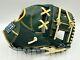 New Zett Pro Model 11.75 Infield Baseball Glove Green Gold H-web Rht Npb Japan