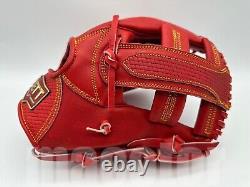 New ZETT Pro Model 11.75 Infield Baseball Glove Red Cross RHT NPB Japan 3B