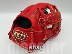 New ZETT Pro Model 11.75 Infield Baseball Glove Red Cross RHT NPB Japan 3B