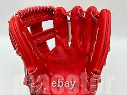 New ZETT Pro Model 11.75 Infield Baseball Glove Red Cross RHT NPB Japan 3B