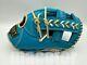 New Zett Pro Model 12 Infield Baseball Glove Macaron Blue Cream Rht Cross