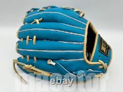 New ZETT Pro Model 12 Infield Baseball Glove Macaron Blue Cream RHT Cross