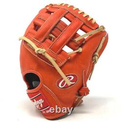 PRO204-6RODM-RightHandThrow Rawlings Red Orange Heart of the Hide 11.5 H Web Bas