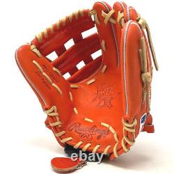 PRO204-6RODM-RightHandThrow Rawlings Red Orange Heart of the Hide 11.5 H Web Bas