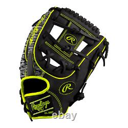 Rawlings Custom 11.5 I-Web Zebra Print Shell Neon Yellow Black HOH Glove