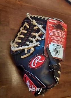 Rawlings HP204-4BC 11.5 Heritage Pro Series Baseball Glove Infield Black/Red
