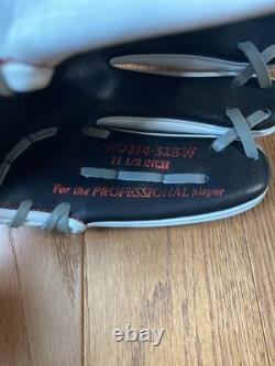 Rawlings Heart Of The Hide Baseball Glove PRO314-32BW 11.5in Infield Black RHT