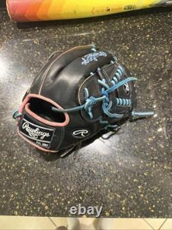Rawlings Heart of the Hide 11.75 Baseball Glove Black Pink Blue RHT
