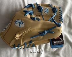 Rawlings Pro GGE1151CCB 11.5 RHT Infield Leather Glove Beige/Blue