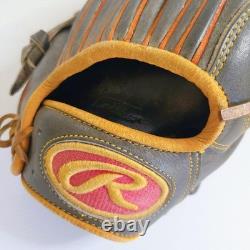 Rawlings Pro Model Baseball Glove Right-Hand Black Leather Used