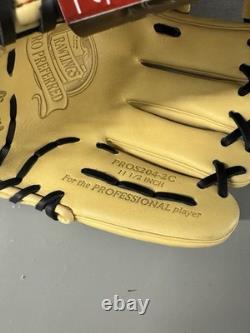 Rawlings Pro Preferred Baseball Glove PROS204-2C 11.5 Infield RHT Camel Navy