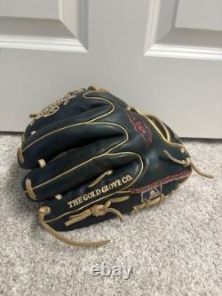 Rawlings Pro Preferred Leather Baseball Glove, navy blue, 11.5(FREE SHIPPING)