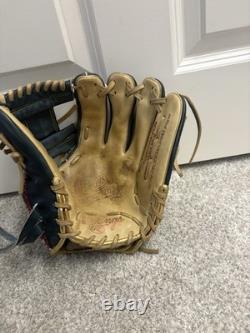 Rawlings Pro Preferred Leather Baseball Glove, navy blue, 11.5(FREE SHIPPING)