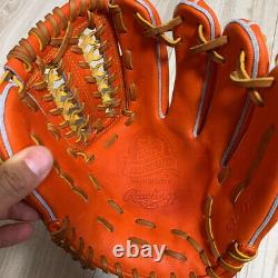 Rawlings Pro Preferred Rigid Gloves for Infielders Red Orange Size 5 Right Hand