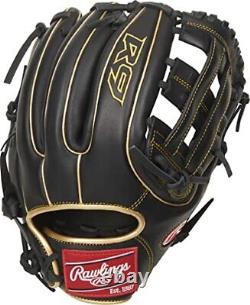 Rawlings boys Infield/Outfield Baseball Glove 11.75 Inch Pro H Web Black/Go