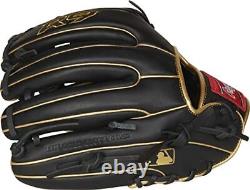 Rawlings boys Infield/Outfield Baseball Glove 11.75 Inch Pro H Web Black/Go