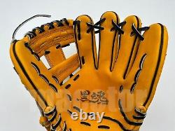 SSK Black Soul 11.75 Infield Baseball Glove Black Tan H-Web RHT Japan Pro NPB