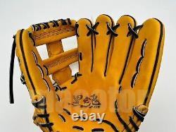 SSK Black Soul 12 Infield Baseball Glove Black Tan Cross RHT Japan Pro NPB