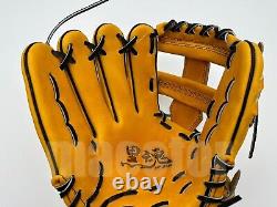 SSK Black Soul 12 Infield Baseball Glove Tan Black Cross LHT Japan Pro NPB
