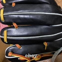 SSK Pro Edge Baseball Glove Infield Leather Black/Tan Made in Japan Used