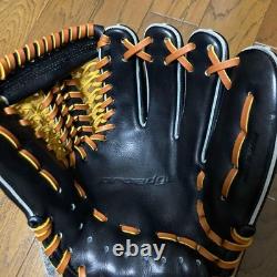 SSK Pro Edge Baseball Glove Infield Leather Black/Tan Made in Japan Used
