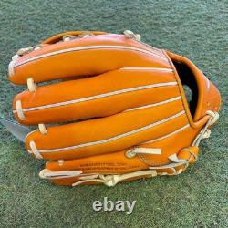 SSK Pro Edge Infield Baseball Glove Orange/Camel Right Hand Used