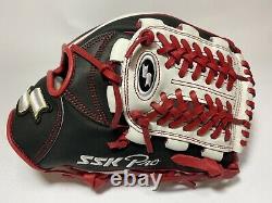 SSK Special Pro Order 11.75 Infield Baseball Glove Black Red White RHT Nets