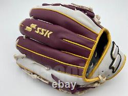 SSK Special Pro Order 11.75 Infield Baseball Glove Purple Gold White RHT V-Net