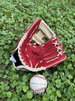 SSK Z9 Maestro 11.5 Red/Camel Spiral I Web Infield Baseball Glove
