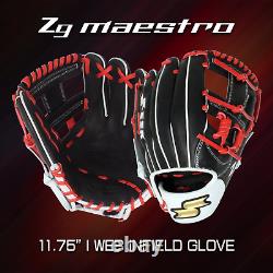 SSK Z9 Maestro 11.75 Infield Baseball Glove Z9-1175BLKRED1