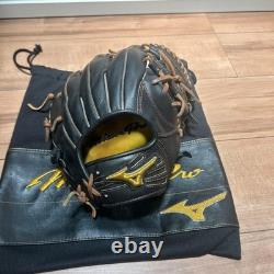Used Mizuno pro Baseball glove 11.25 infield RHT Black Flagship shop Limited