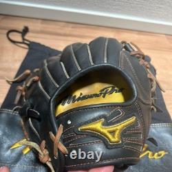 Used Mizuno pro Baseball glove 11.25 infield RHT Black Flagship shop Limited