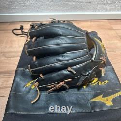 Used Mizuno pro Baseball glove 11.25 infield RHT Black Flagship shop Limited