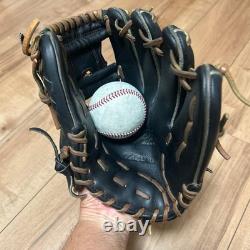 Used Mizuno pro Baseball glove 11.25 infield RHT Black Flagship shop Limited